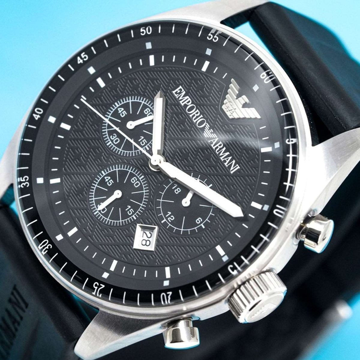 Emporio Armani Ar0527 Men S Sportivo Chronograph Watch -korean beauty