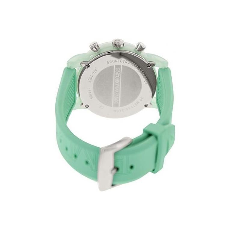 Emporio Armani Ar1057 Ladies Green Chronograph Watch -korean beauty