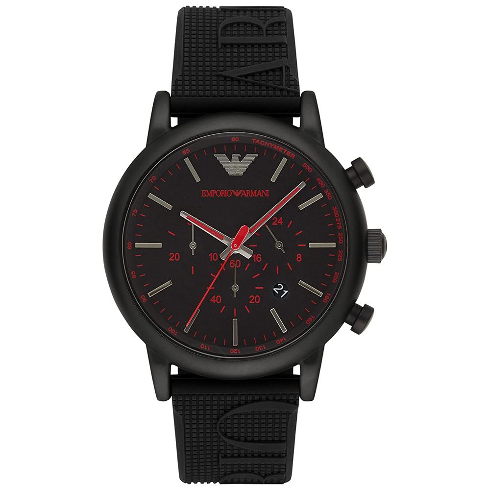 Emporio Armani Ar11024 Men S Luigi Black Chronograph Watch -korean beauty