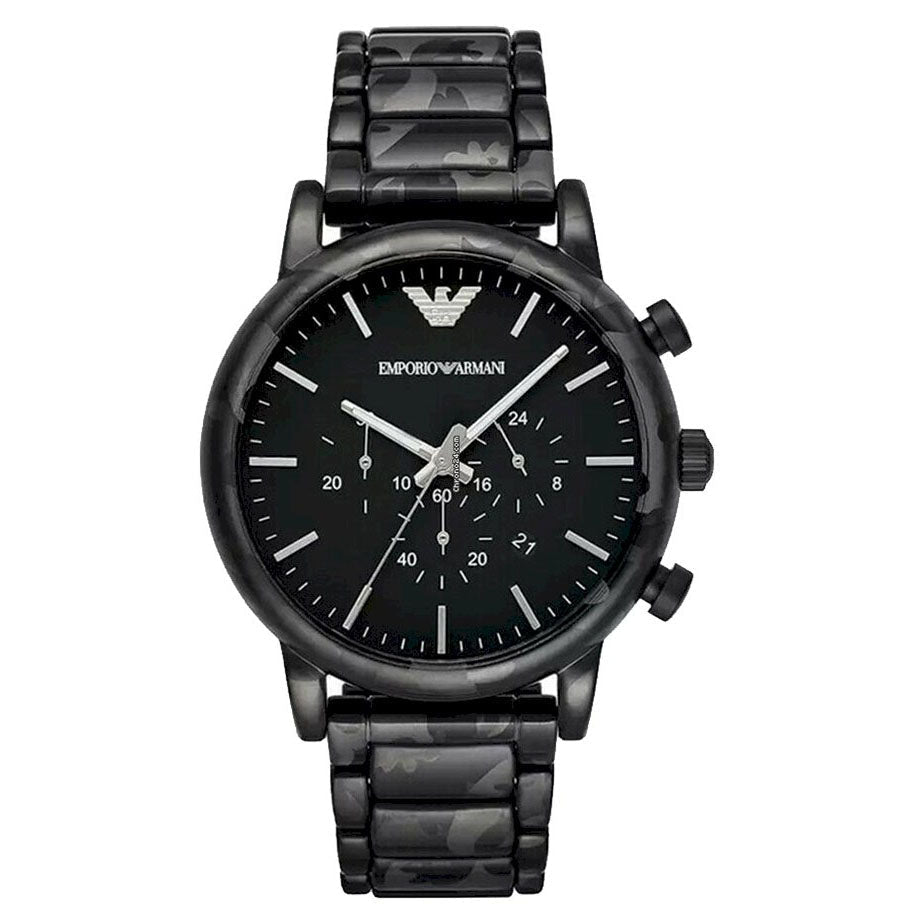 Emporio Armani Ar11045 Men S Luigi Black Chronograph Watch -korean beauty