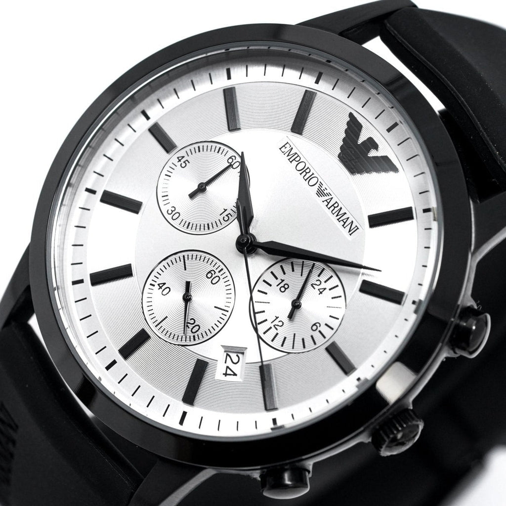 Emporio Armani Ar11048 Men S Luigi Chronograph Black Pvd Watch -korean beauty