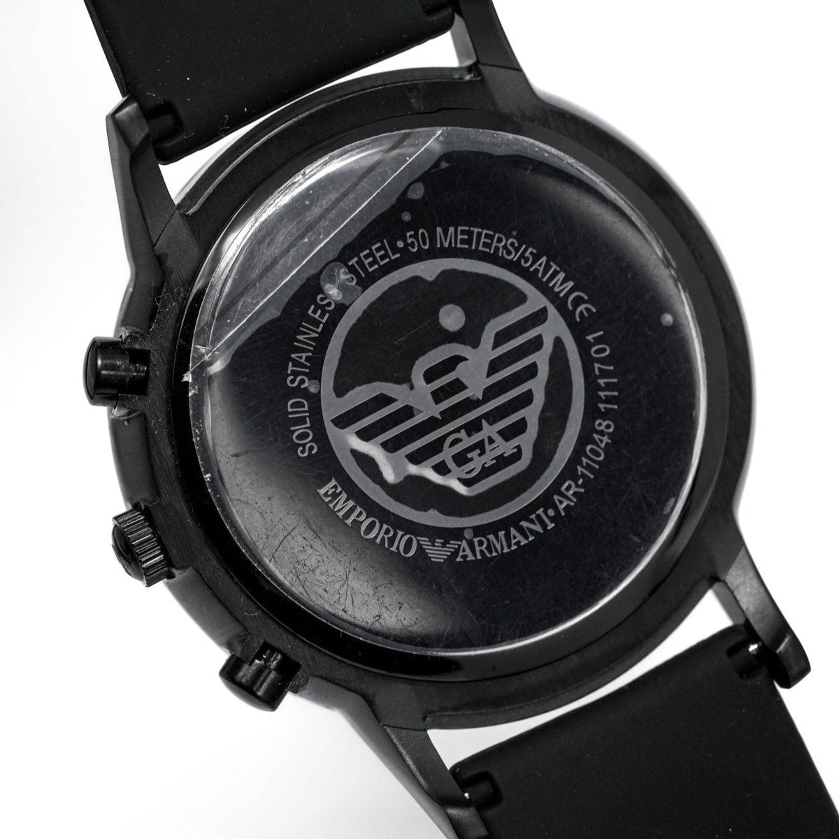 Emporio Armani Ar11048 Men S Luigi Chronograph Black Pvd Watch -korean beauty