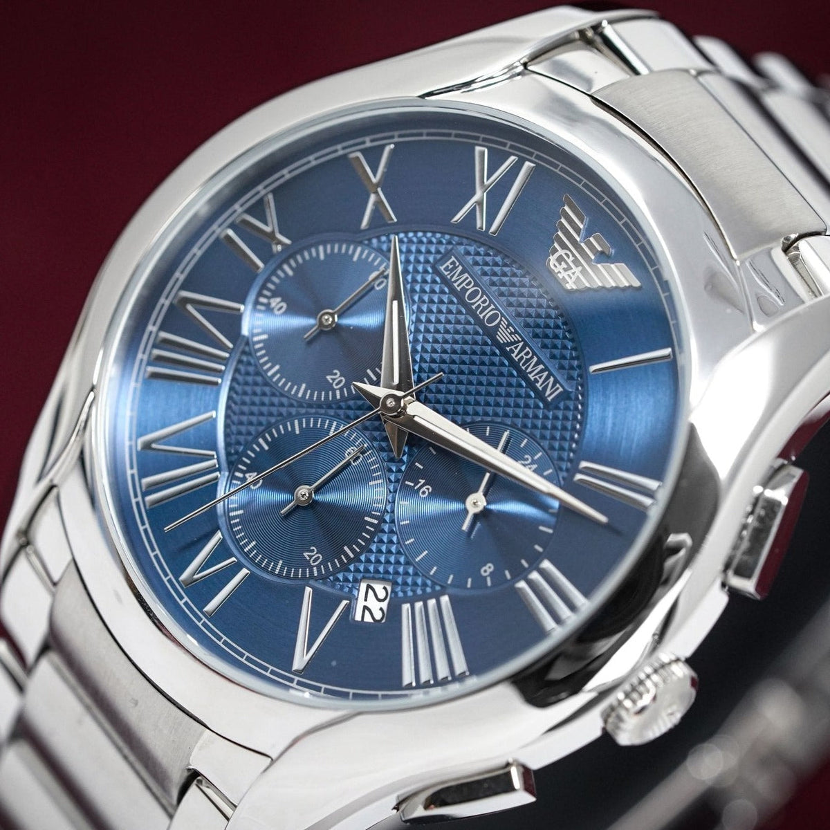 Emporio Armani Ar11082 Men S Chronograph Blue Watch -korean beauty