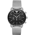 Emporio Armani Ar11104 Men S Aviator Silver Watch -korean beauty