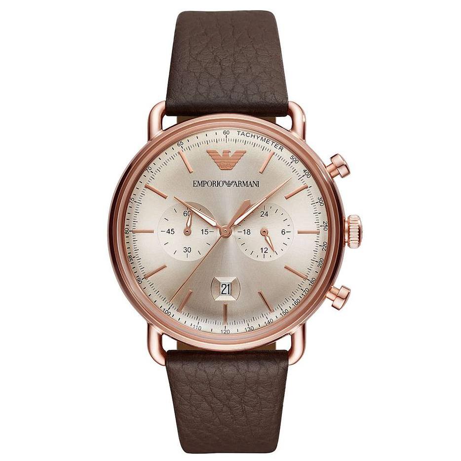 Emporio Armani Ar11106 Men S Aviator Brown Watch -korean beauty
