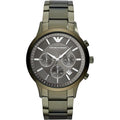 Emporio Armani Ar11117 Men S Renato Khaki Green Chronograph Watch -korean beauty