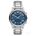 Emporio Armani Ar11132 Men S Luigi Silver Chronograph Watch -korean beauty