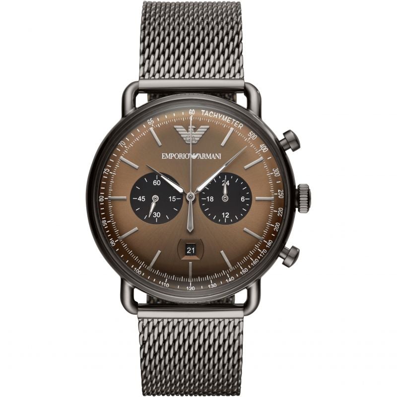 Emporio Armani Ar11141 Men S Gunmetal Chronograph Watch -korean beauty