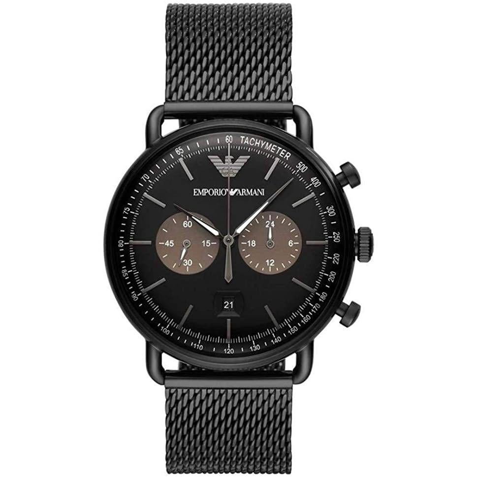 Emporio Armani Ar11142 Men S Aviator Black Watch -korean beauty