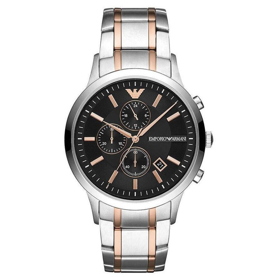 Emporio Armani Ar11165 Men S Renato Two Tone Chronograph Watch -korean beauty