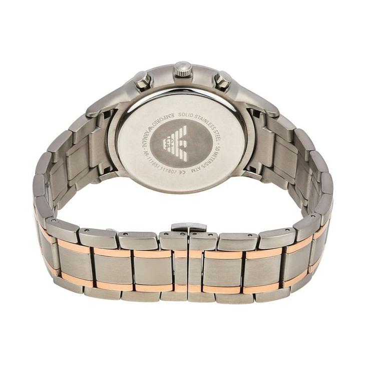 Emporio Armani Ar11165 Men S Renato Two Tone Chronograph Watch -korean beauty