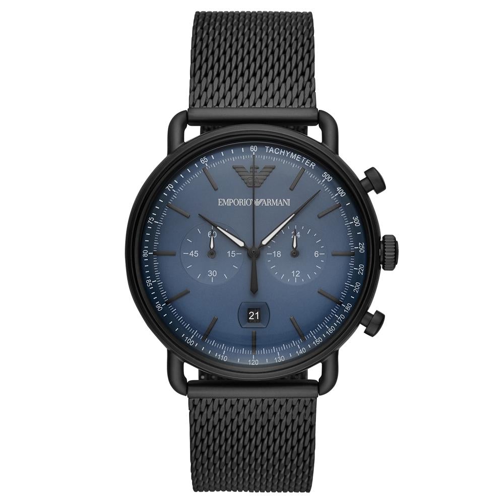 Emporio Armani Ar11201 Men S Aviator Black Watch -korean beauty