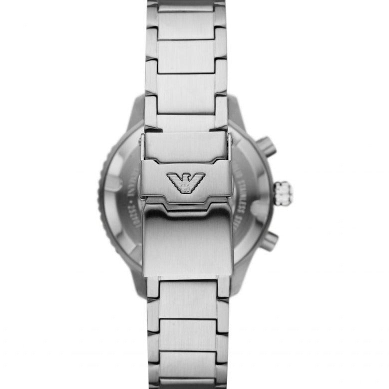 Emporio Armani Ar11360 Men S Diver Chronograph Steel Watch -korean beauty