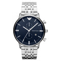 Emporio Armani Ar1648 Men S Silver Chronograph Watch -korean beauty