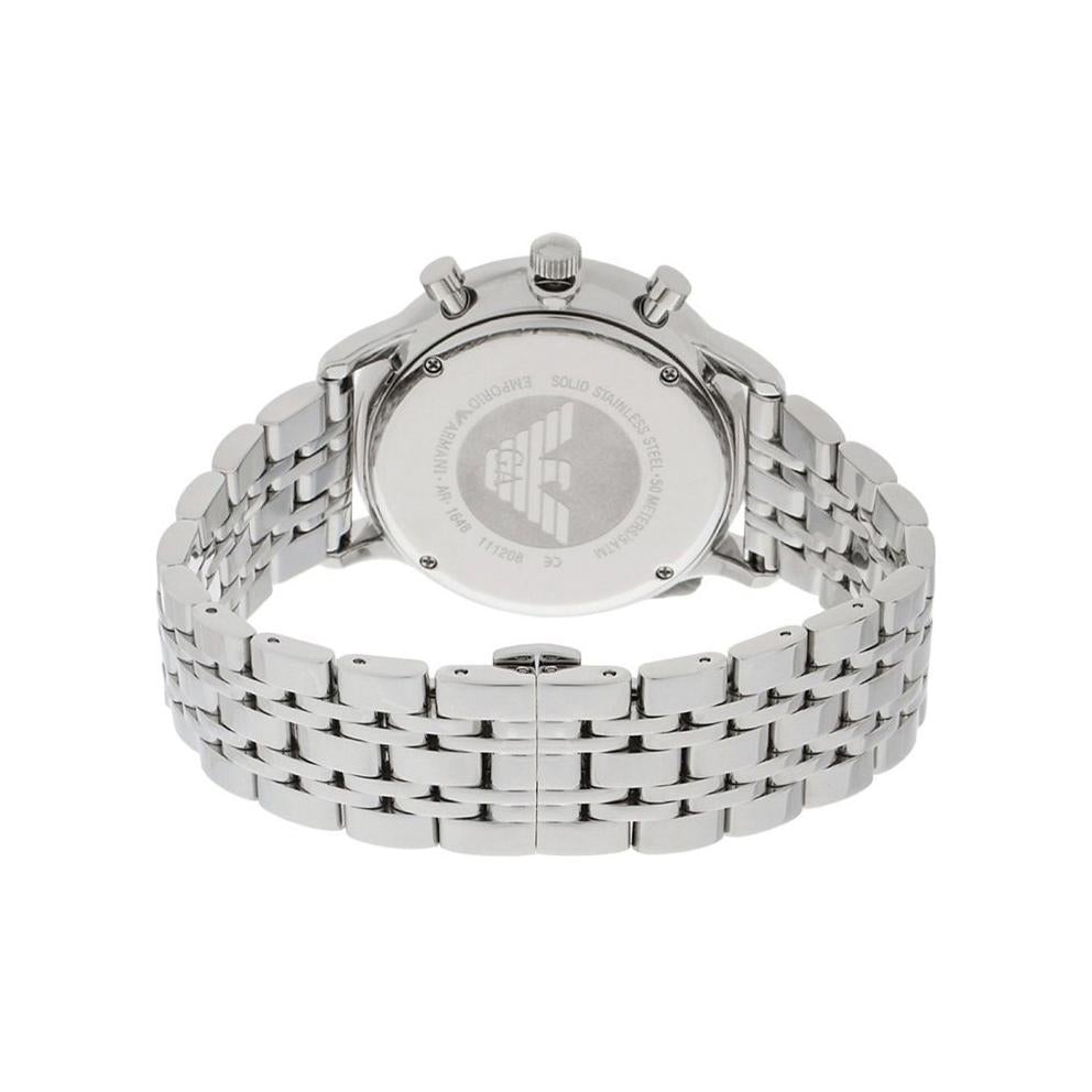 Emporio Armani Ar1648 Men S Silver Chronograph Watch -korean beauty
