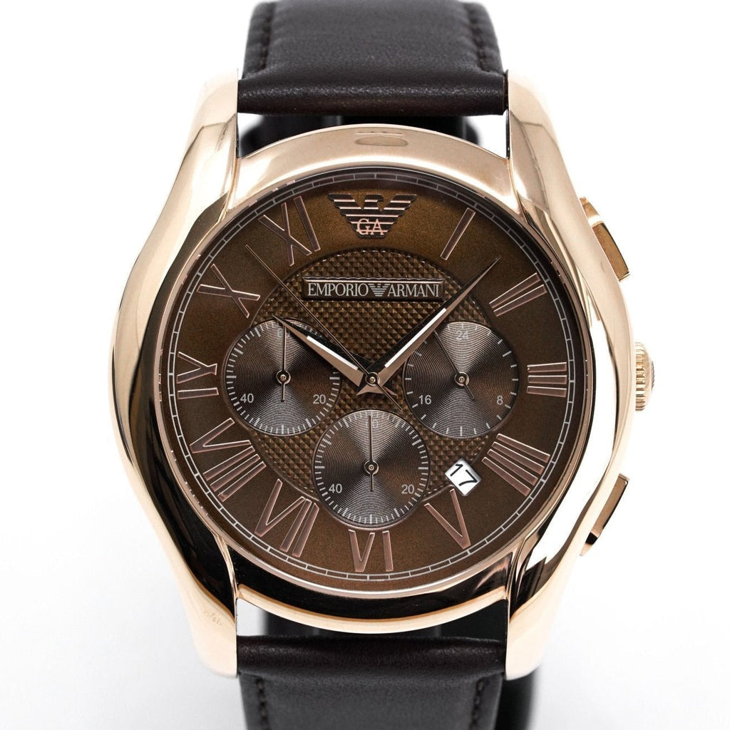 Emporio Armani Ar1701 Men S Chronograph Rose Gold Pvd Watch -korean beauty