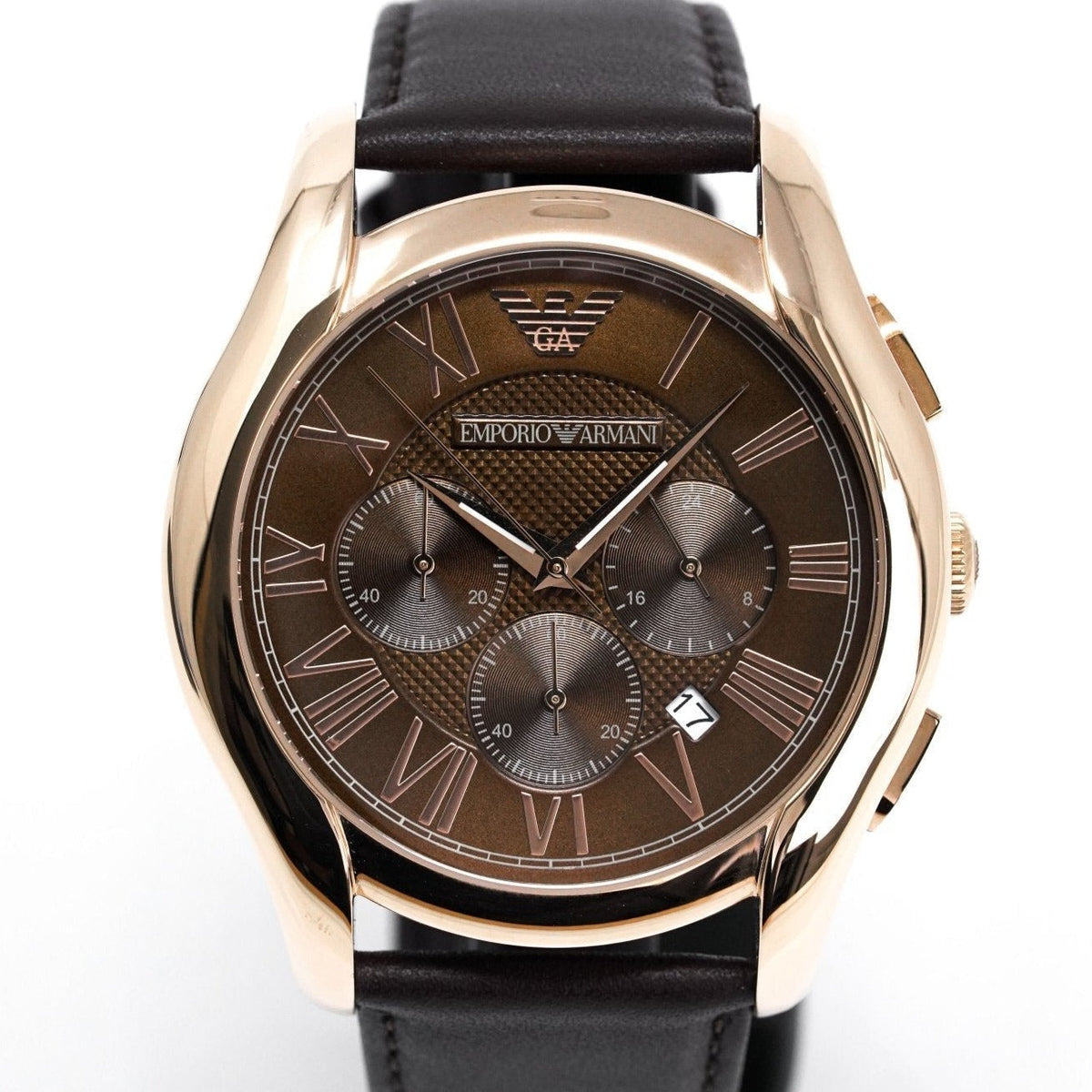 Emporio Armani Ar1701 Men S Chronograph Rose Gold Pvd Watch -korean beauty