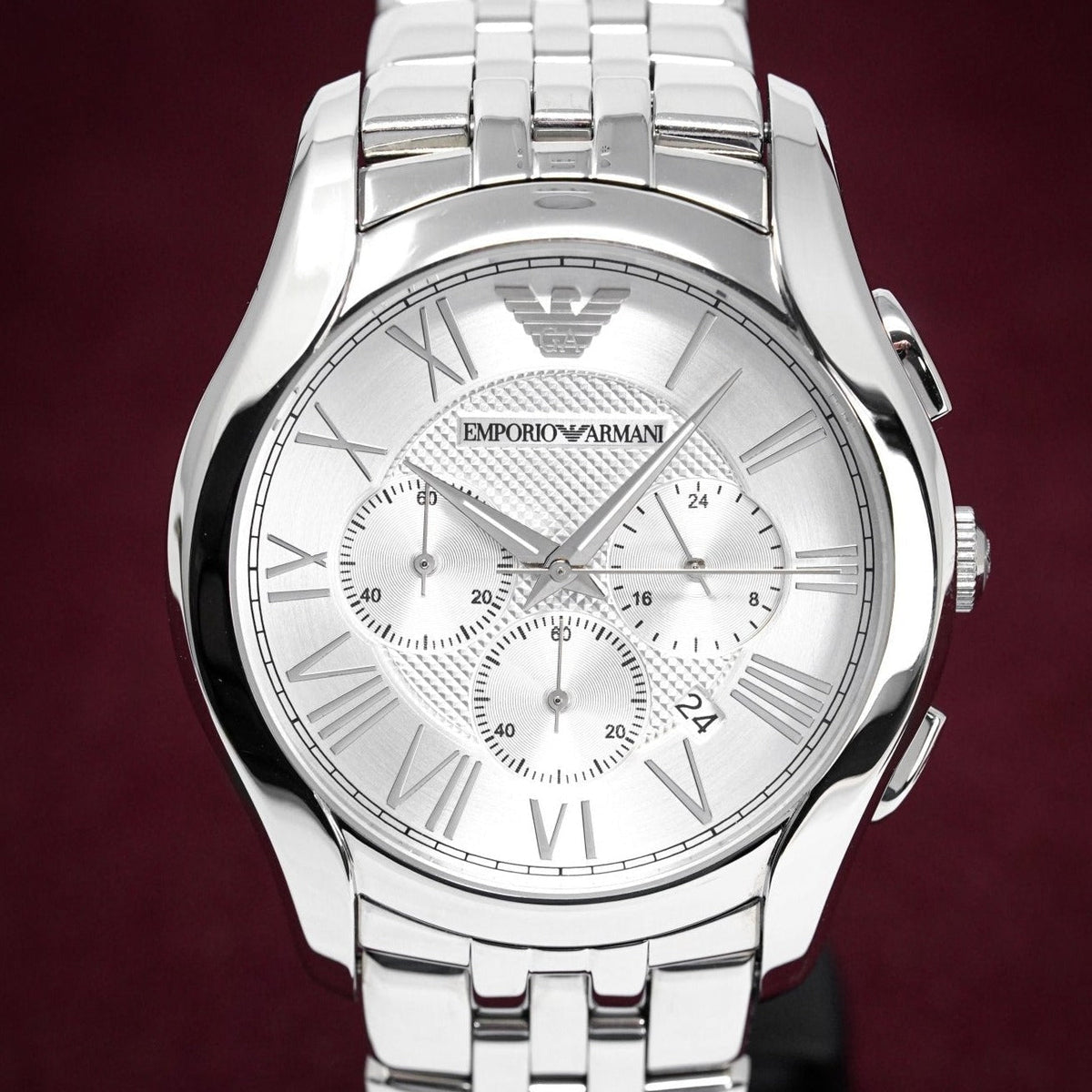 Emporio Armani Ar1702 Men S Valente Chronograph Steel Watch -korean beauty