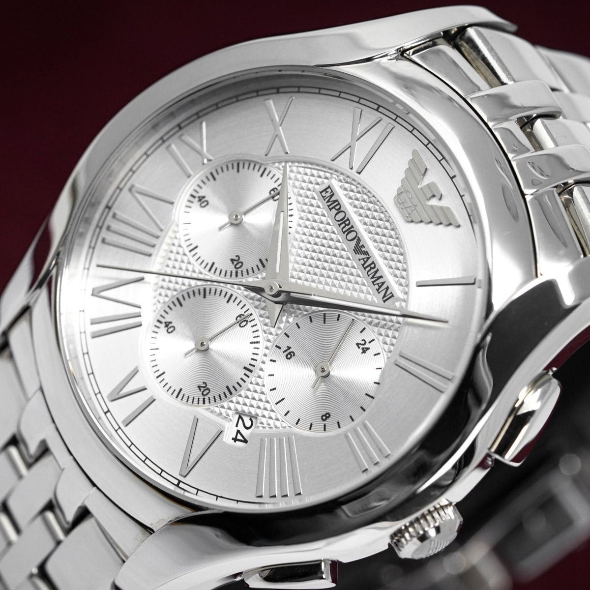 Emporio Armani Ar1702 Men S Valente Chronograph Steel Watch -korean beauty