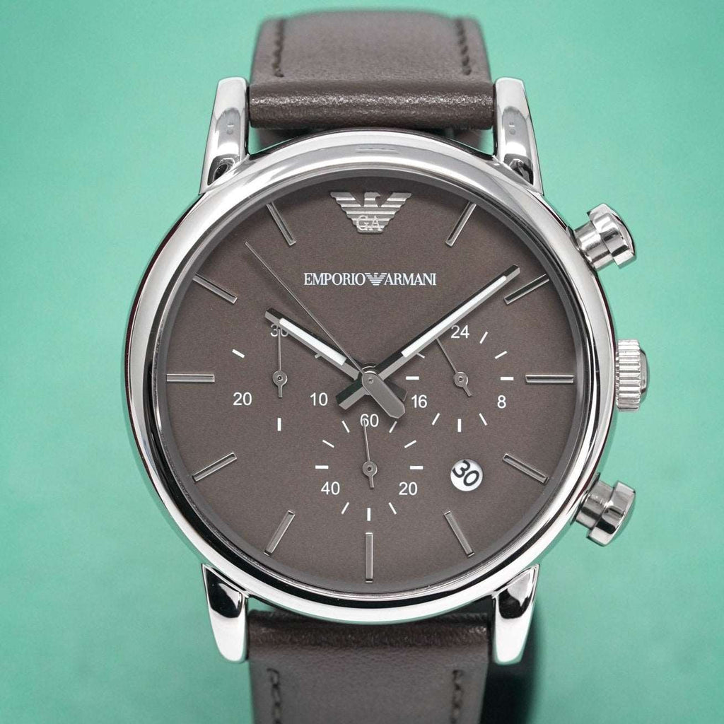 Emporio Armani Ar1734 Men S Luigi Chronograph Brown Watch -korean beauty
