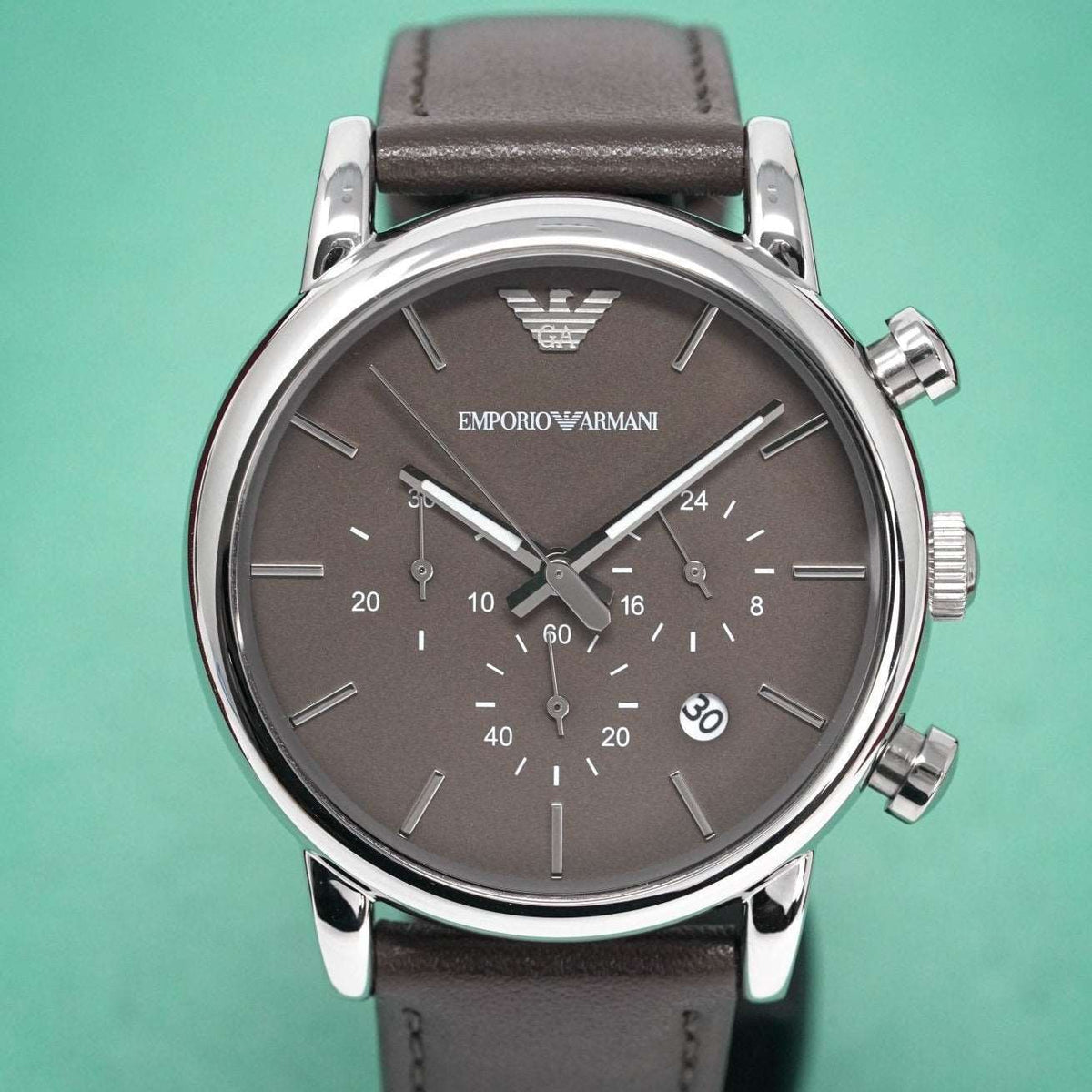 Emporio Armani Ar1734 Men S Luigi Chronograph Brown Watch -korean beauty