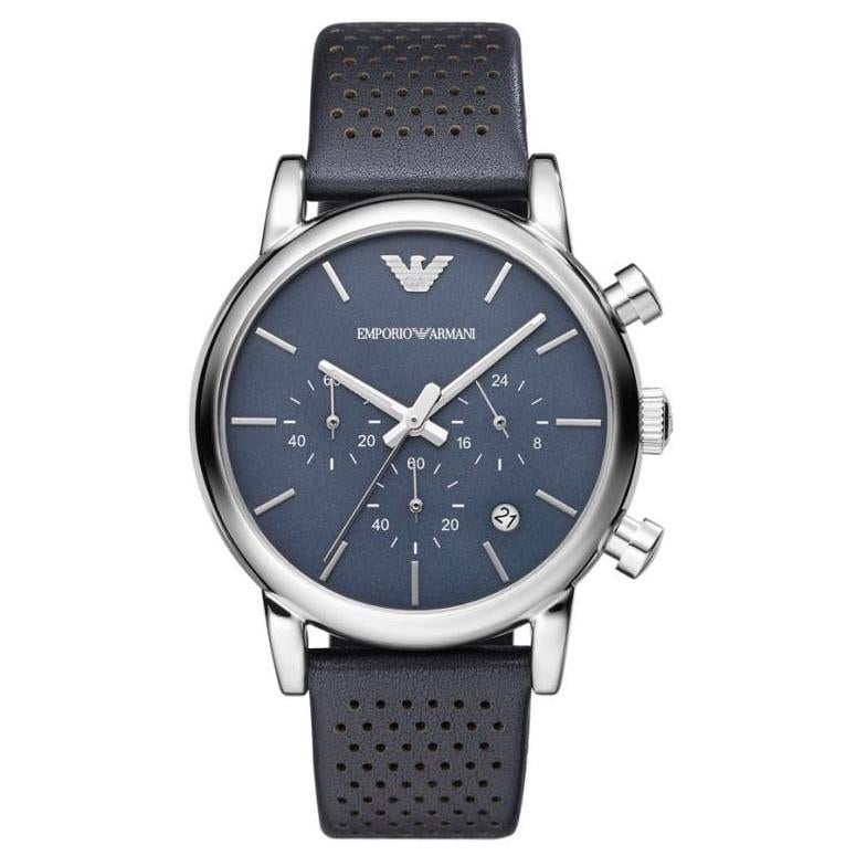 Emporio Armani Ar1736 Men S Blue Chronograph Watch -korean beauty