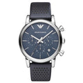 Emporio Armani Ar1736 Men S Blue Chronograph Watch -korean beauty