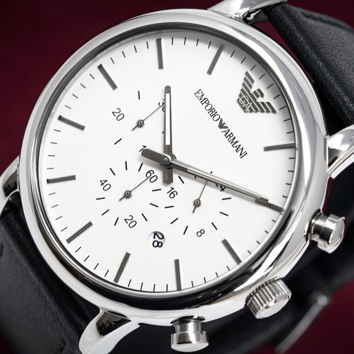 Emporio Armani Ar1807 Men S Luigi Chronograph Steel Watch -korean beauty