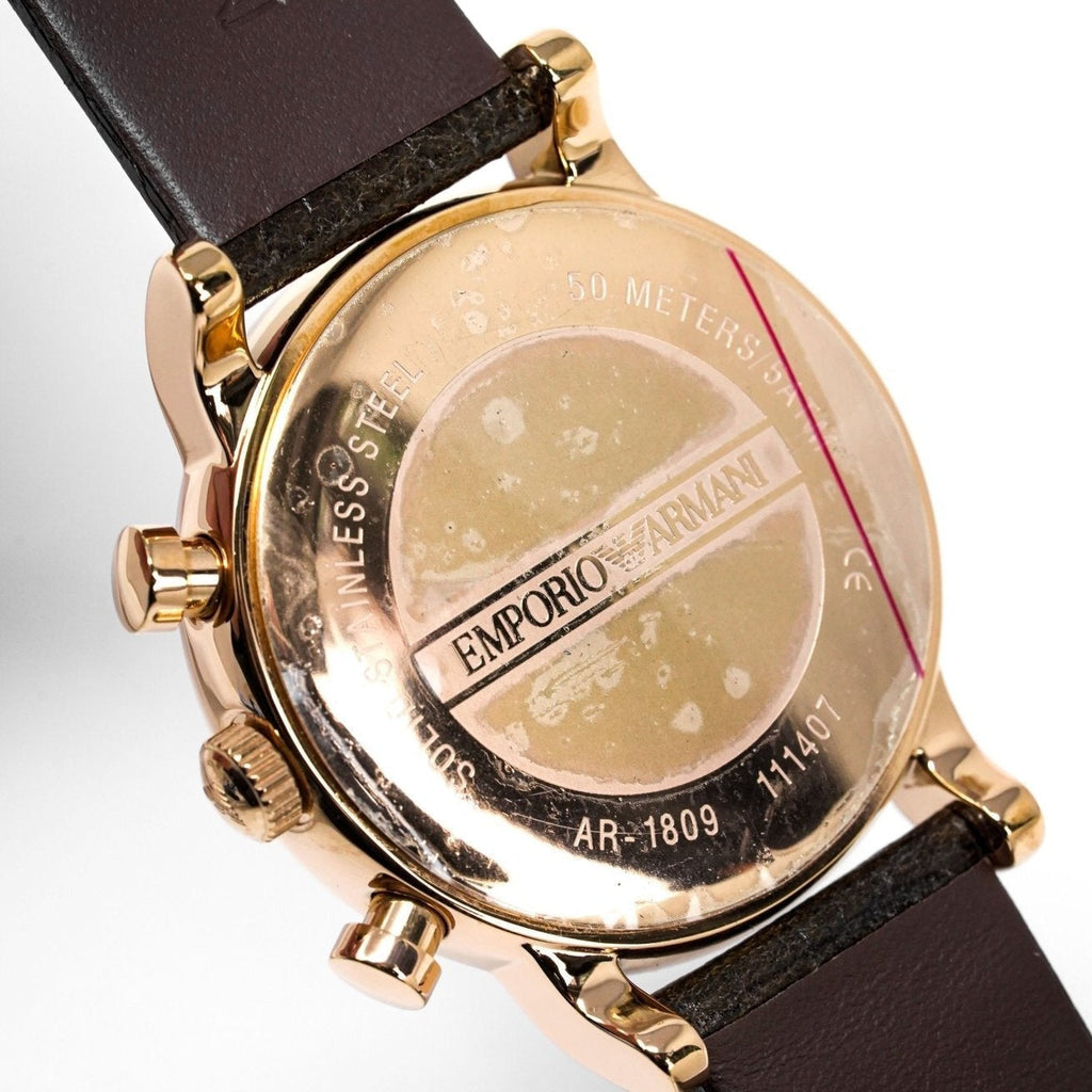 Emporio Armani Ar1809 Men S Luigi Chronograph Rose Gold Pvd Watch -korean beauty