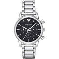 Emporio Armani Ar1853 Men S Silver Chronograph Watch -korean beauty