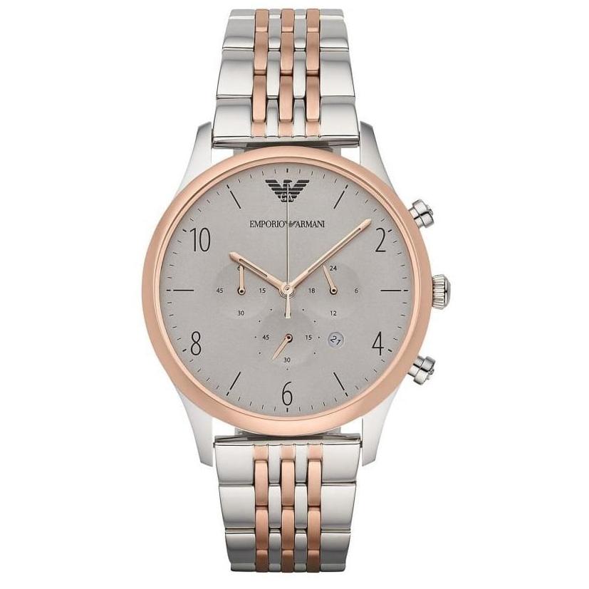 Emporio Armani Ar1864 Men S Two Tone Chronograph Watch -korean beauty