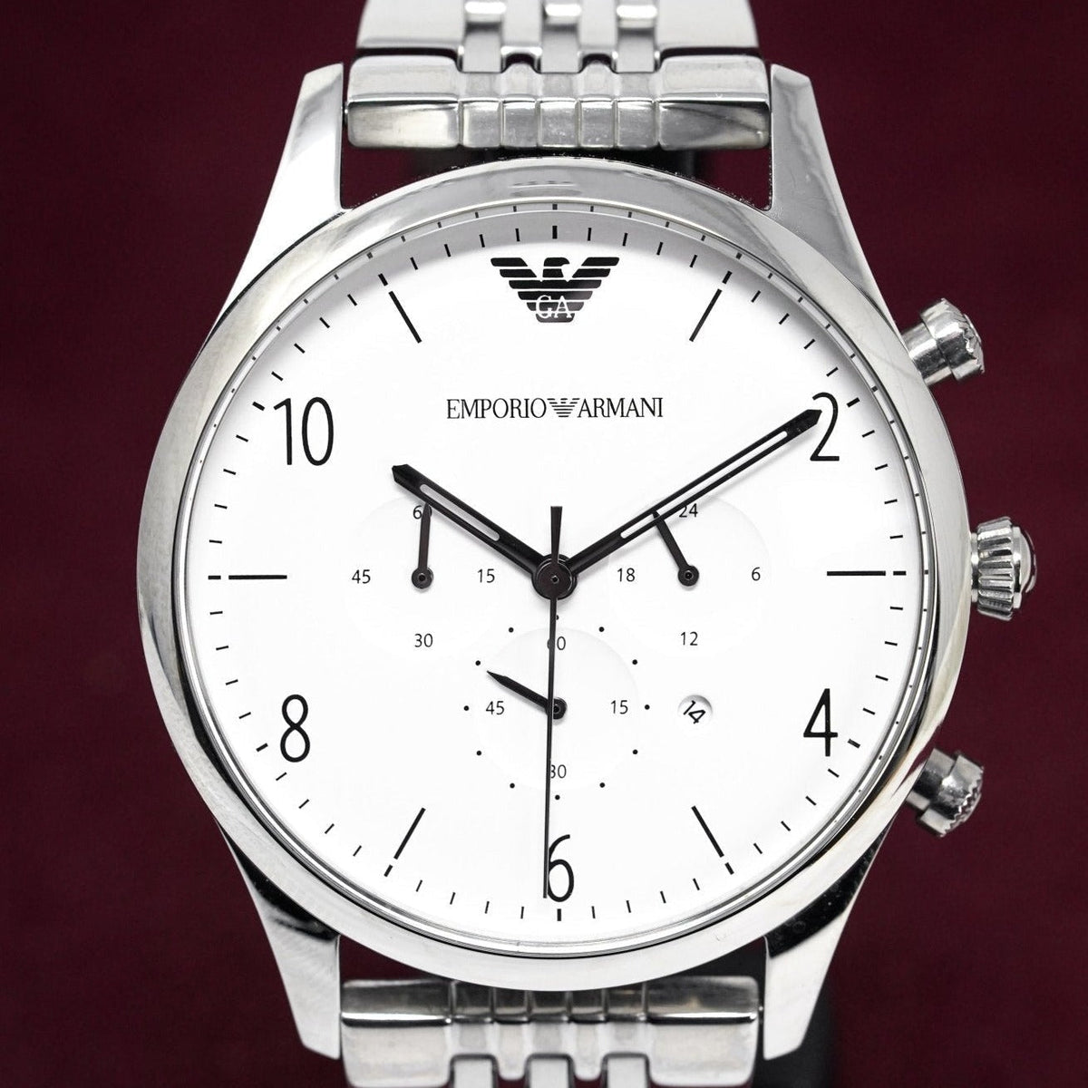 Emporio Armani Ar1879 Men S Chronograph Watch -korean beauty