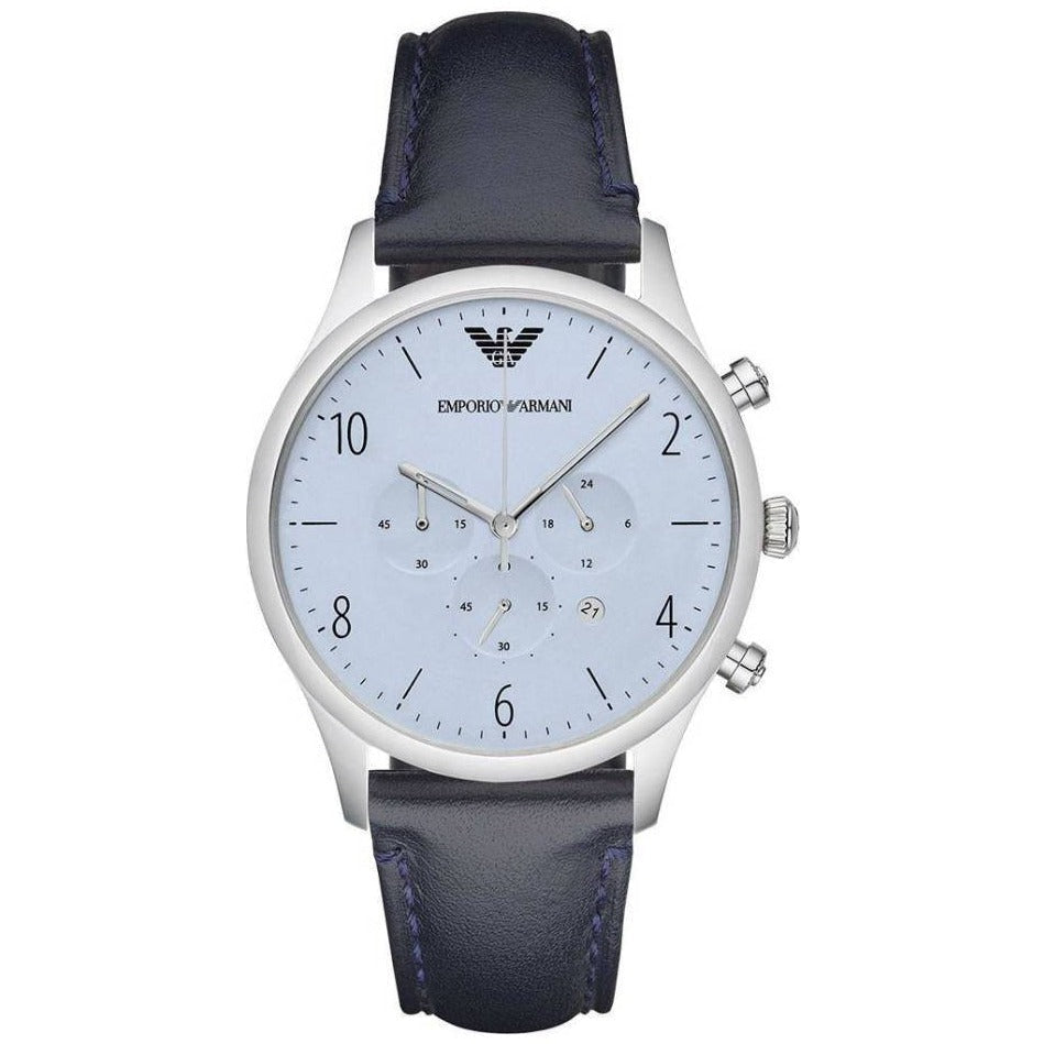 Emporio Armani Ar1889 Men S Chronograph Blue Watch -korean beauty