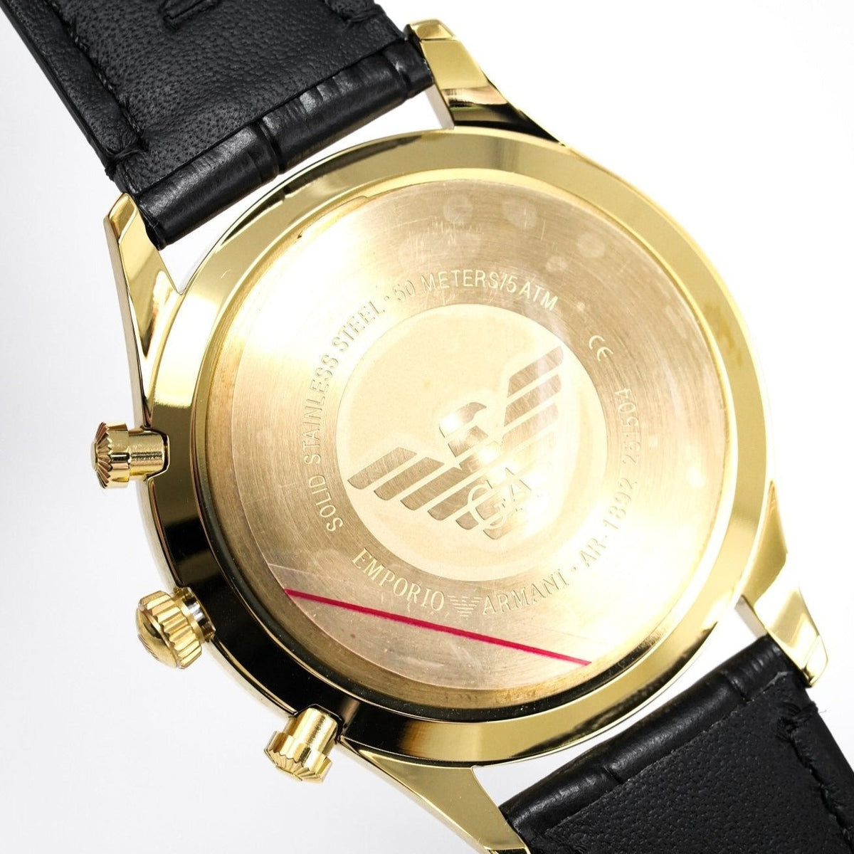 Emporio Armani Ar1892 Men S Chronograph Gold Pvd Watch -korean beauty