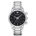Emporio Armani Ar1894 Men S Luigi Silver Chronograph Watch -korean beauty