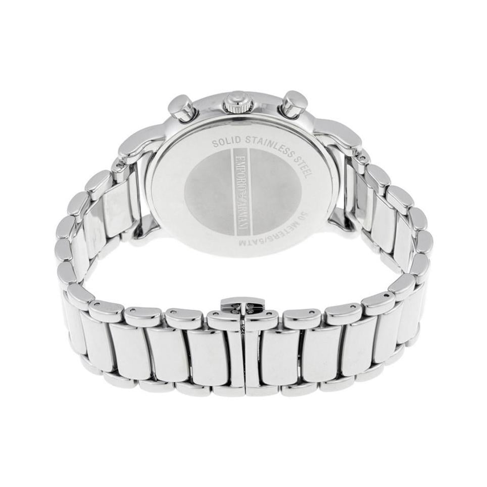 Emporio Armani Ar1894 Men S Luigi Silver Chronograph Watch -korean beauty