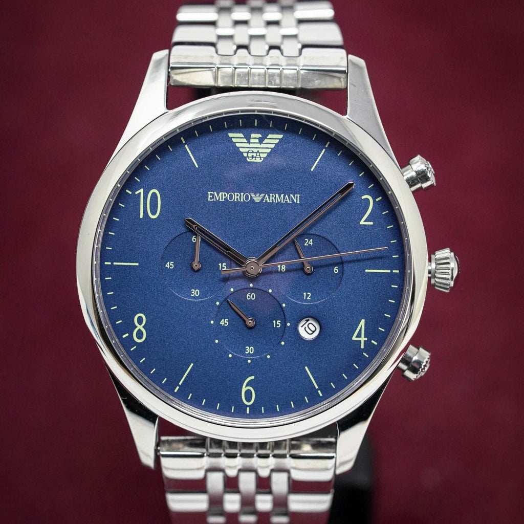 Emporio Armani Ar1942 Men S Chronograph Steel Watch -korean beauty