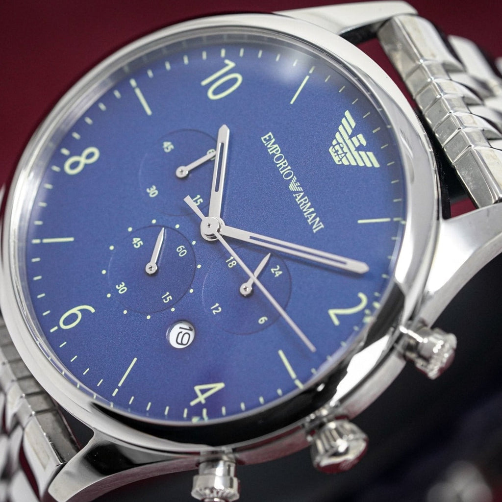 Emporio Armani Ar1942 Men S Chronograph Steel Watch -korean beauty