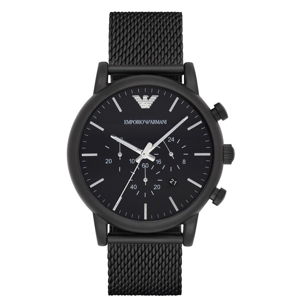 Emporio Armani Ar1968 Men S Black Chronograph Watch -korean beauty