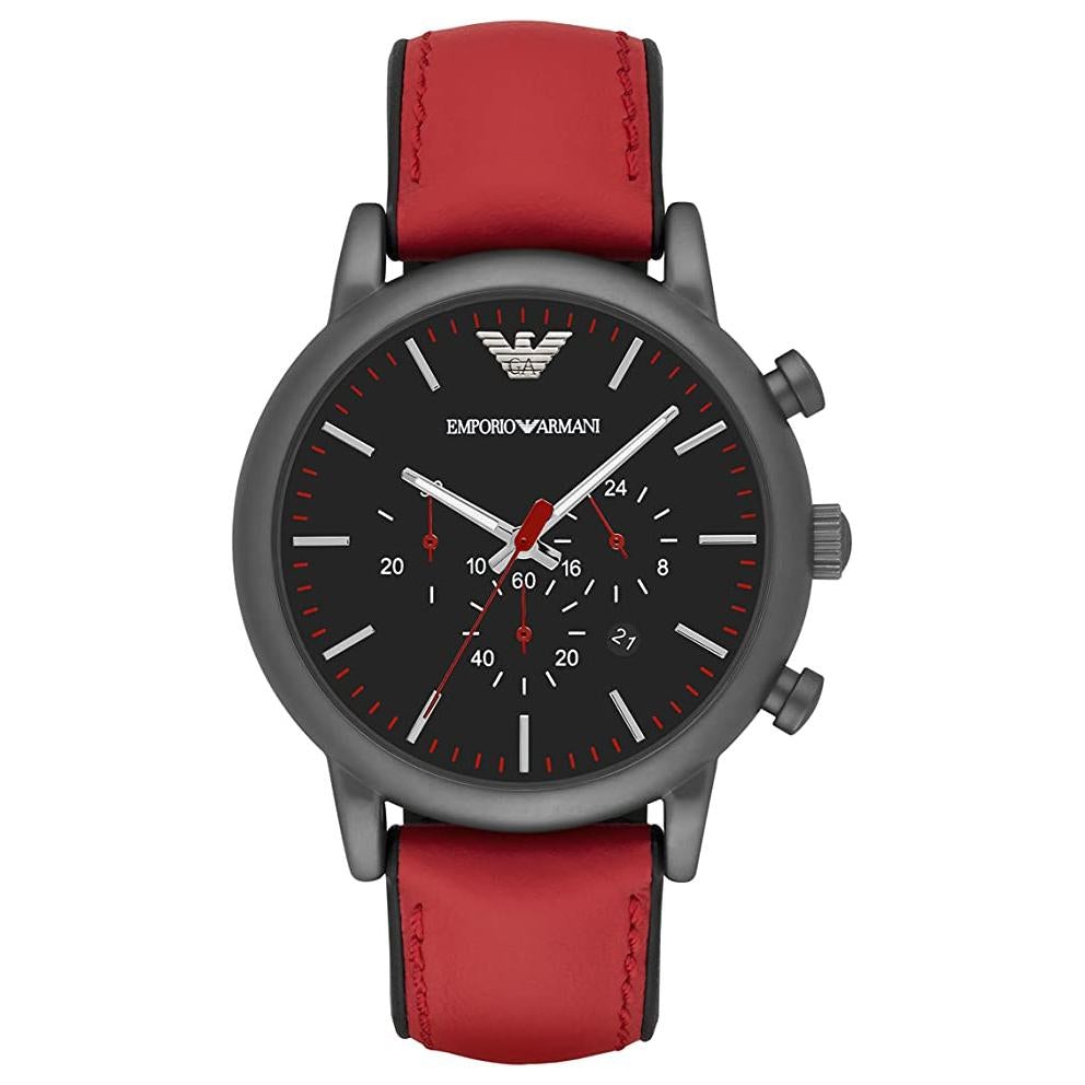 Emporio Armani Ar1971 Men S Luigi Red Chronograph Watch -korean beauty