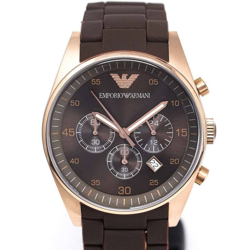 Emporio Armani Ar5891 Ladies Chronograph Brown Watch -korean beauty