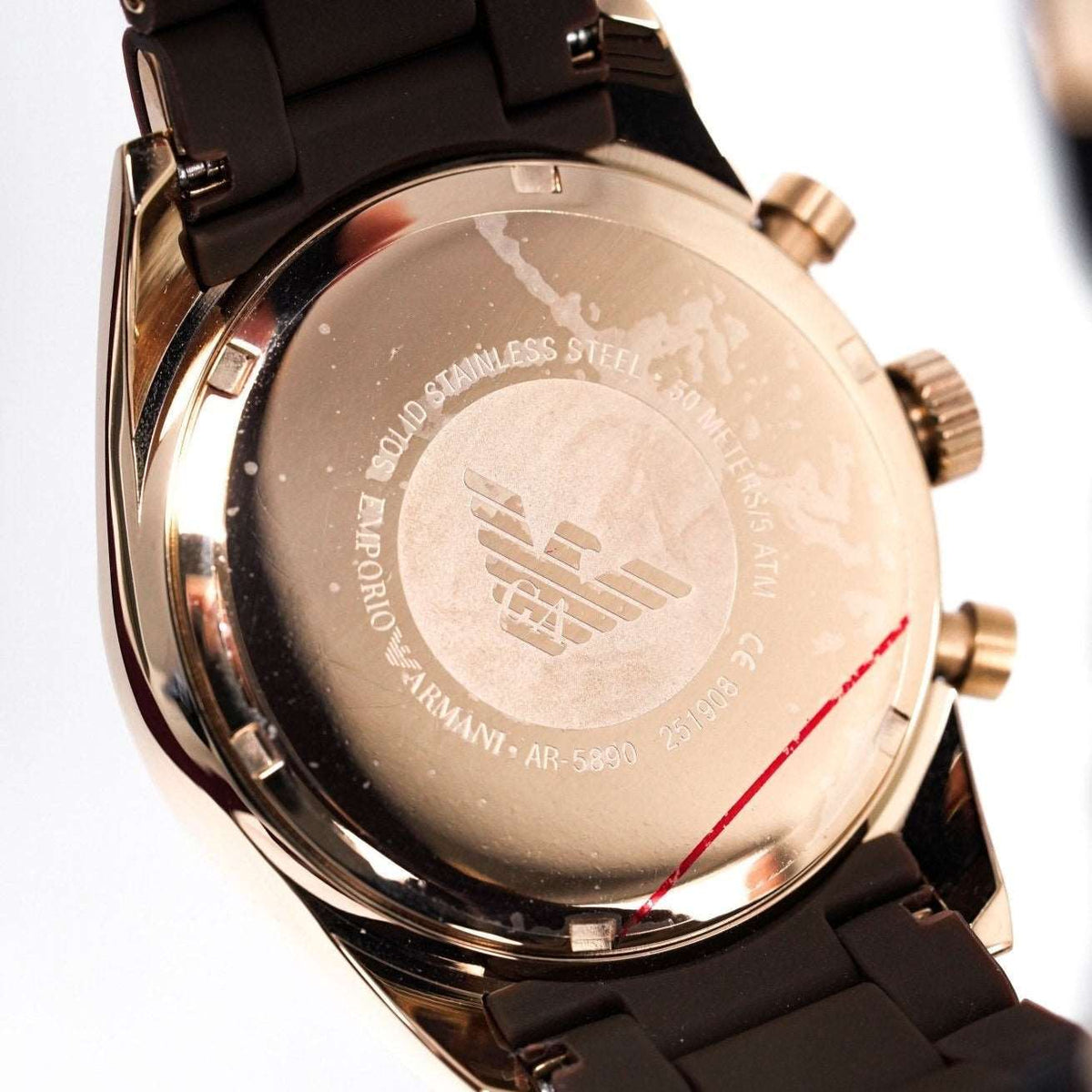Emporio Armani Ar5891 Ladies Chronograph Brown Watch -korean beauty