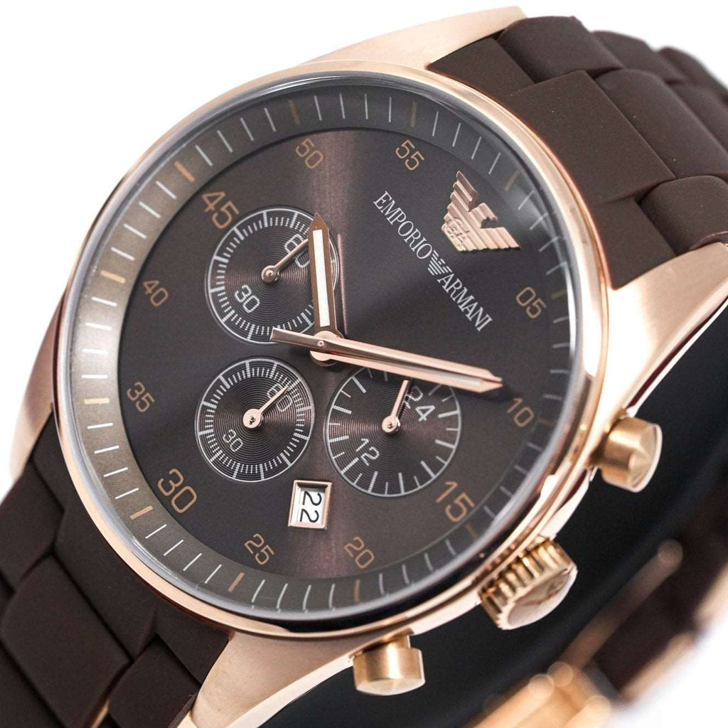Emporio Armani Ar5891 Ladies Chronograph Brown Watch -korean beauty
