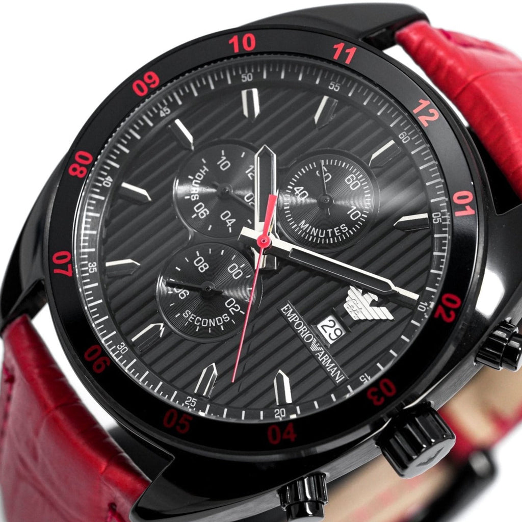 Emporio Armani Ar5918 Men S Sportivo Chronograph Watch Black -korean beauty