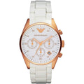 Emporio Armani Ar5920 Ladies Rose Gold Chronograph Watch -korean beauty