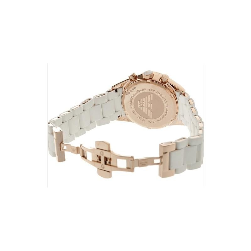 Emporio Armani Ar5920 Ladies Rose Gold Chronograph Watch -korean beauty