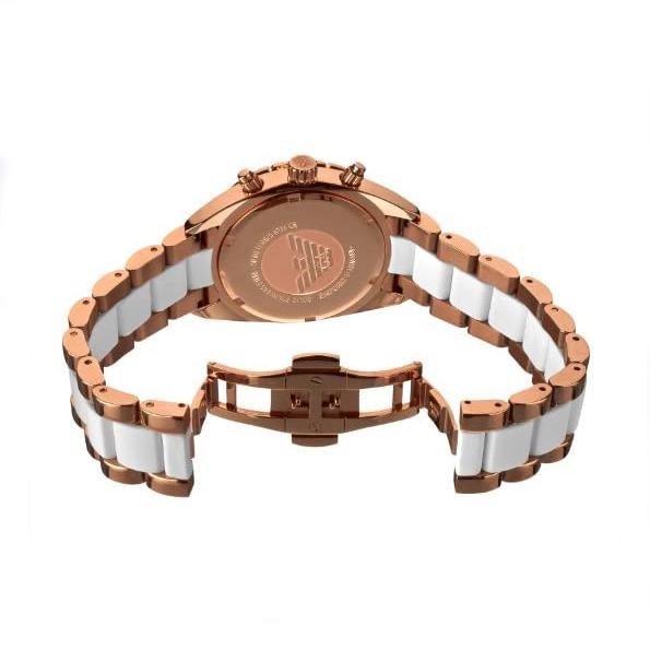 Emporio Armani Ar5942 Ladies Rose Gold Chronograph Watch -korean beauty