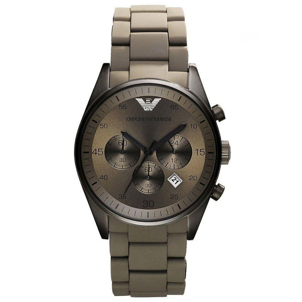 Emporio Armani Ar5950 Ladies Sportivo Chronograph Brown Watch -korean beauty