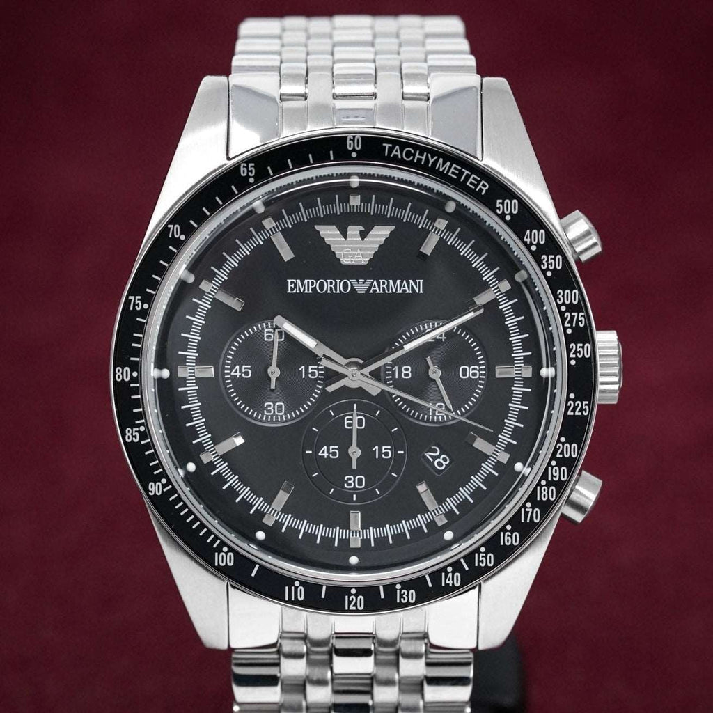 Emporio Armani Ar5988 Men S Tazio Chronograph Steel Watch -korean beauty