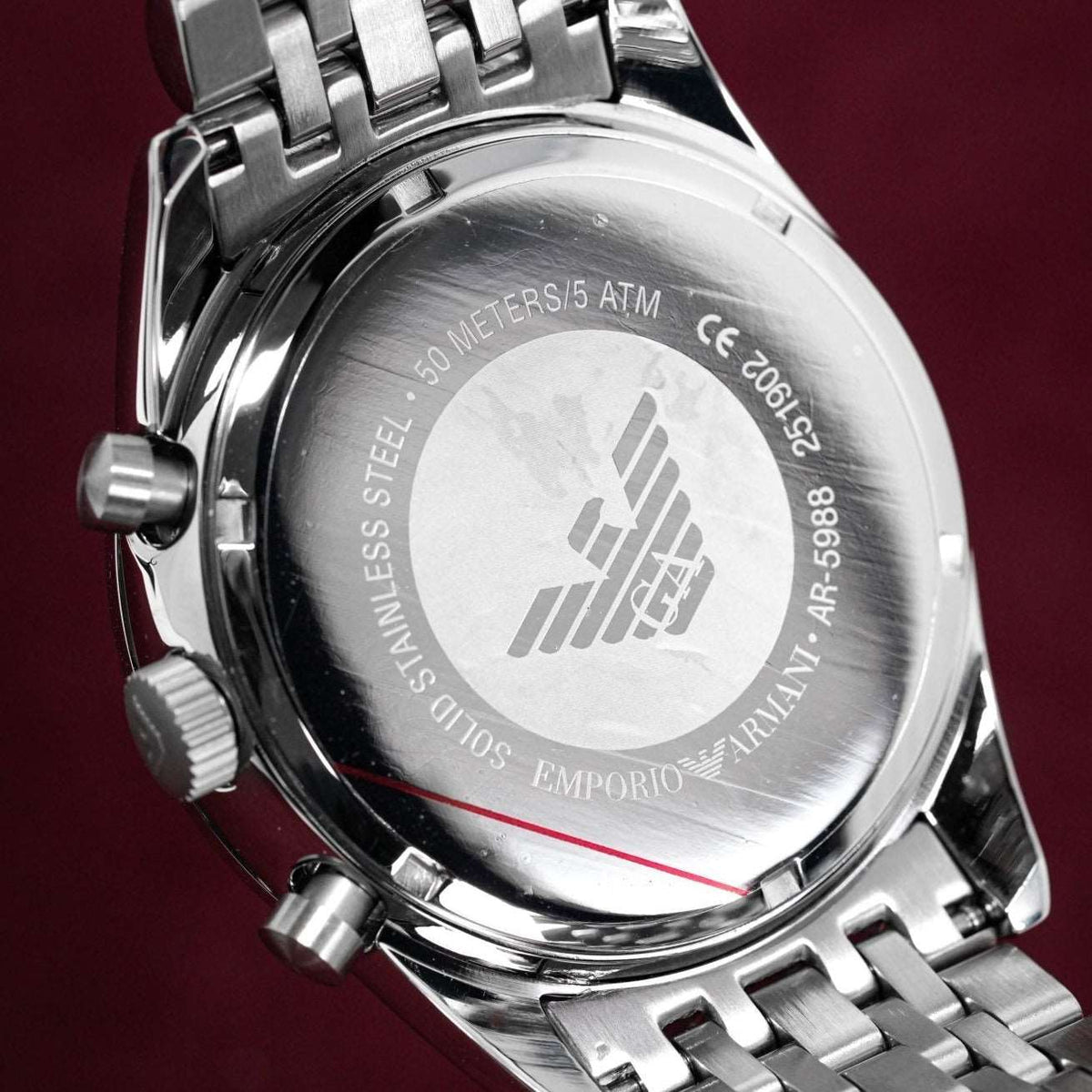 Emporio Armani Ar5988 Men S Tazio Chronograph Steel Watch -korean beauty